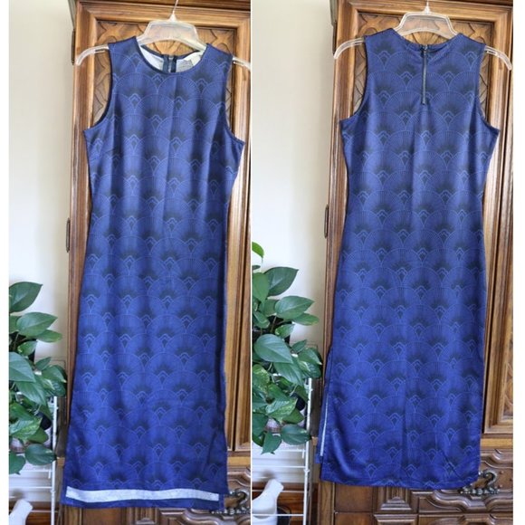 H&M Sleeveless Side Slit Boho Sheath Dress - NWT! Size S - Picture 14 of 15